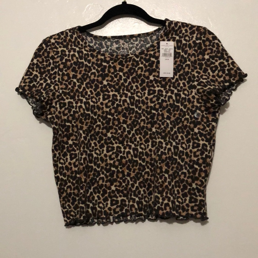 NWT AE leopard crop top
